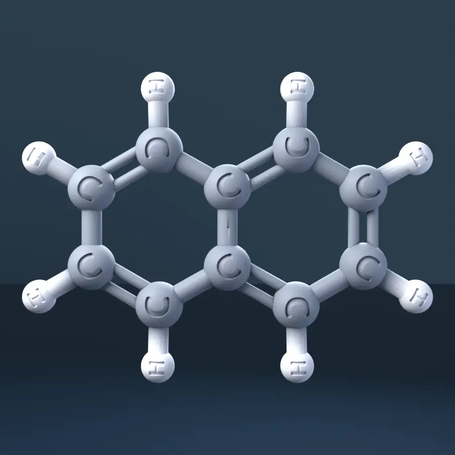 Naphthalene 3D Molecular Model — CAS 91-20-3