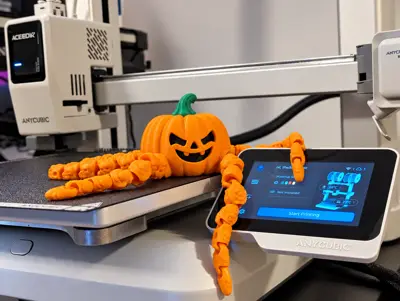 Flexi Jack o Lantern Septopus Halloween Pumpkin