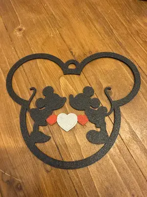 Mickey & Minnie Love Ornament