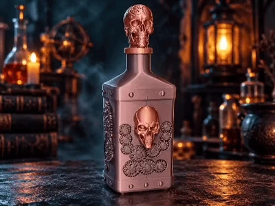 Spirits in Motion – Decorative Skull gear Bottle
