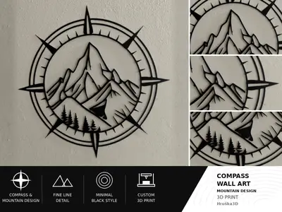 Mountain Compass WallArt