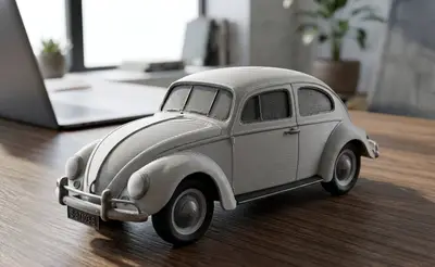 Vintage Classic Beetle Car Model – 3D Printable Miniature
