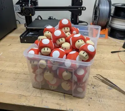 Super Mario Mushroom - Multi-Color 3D Print