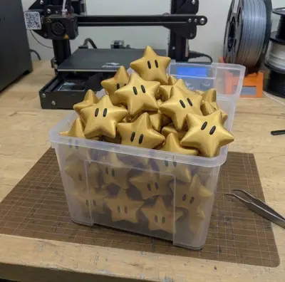 Super Mario Power Star - Multi-Color / Dual-Color 3D Print