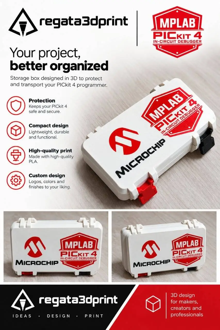 Pickit4 Microchip programmer MPLAB box storage