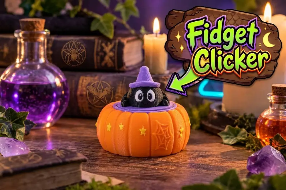 Cute Spider Pumpkin Clicker – Halloween Fidget Toy