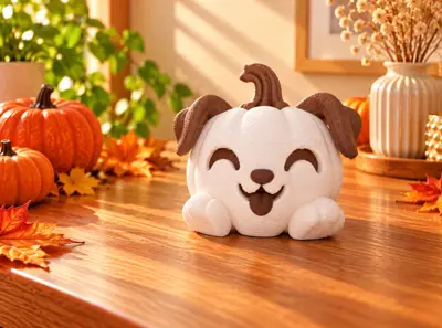 Cute Puppy Pumpkin – Halloween Decoration