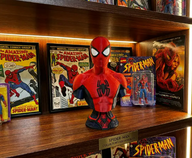 Spider-Man Bust with Web Pedestal – Superhero Collectible