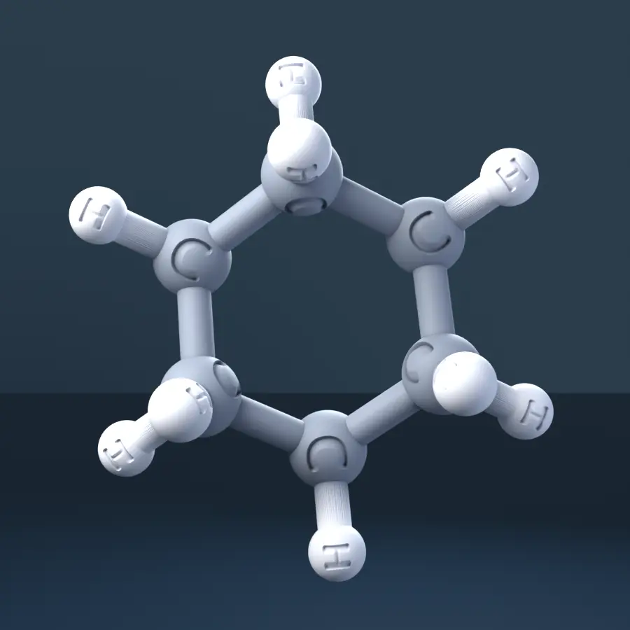 Cyclohexane 3D Molecular Model — CAS 110-82-7