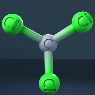 Chloroform 3D Molecular Model — CAS 67-66-3