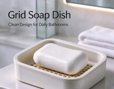 网格沥水肥皂盒（Grid Drainage Soap Dish,）