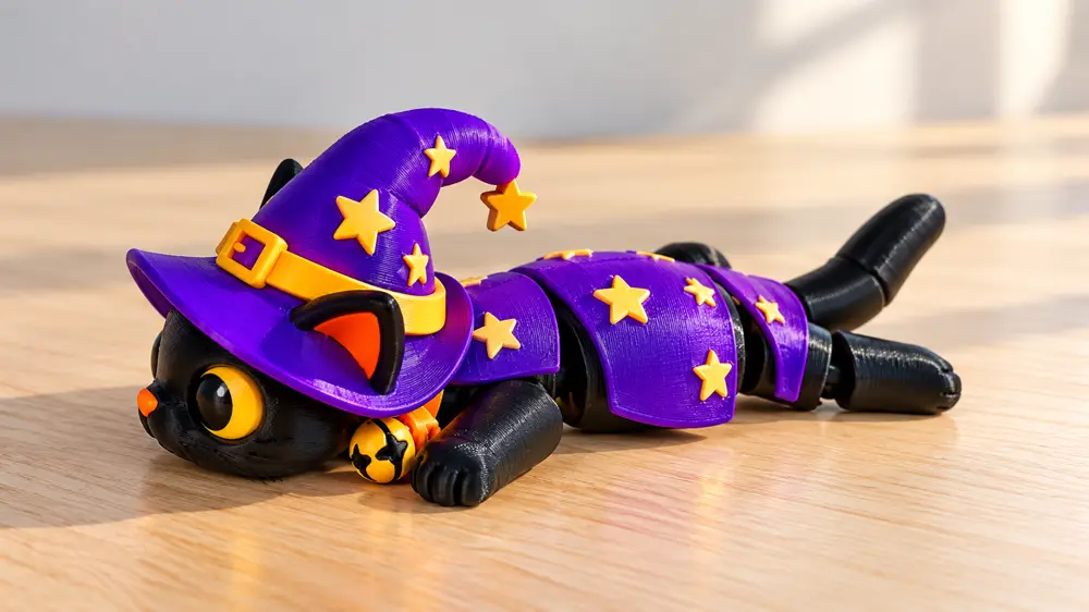 Halloween Flexi Black Cat Wizard