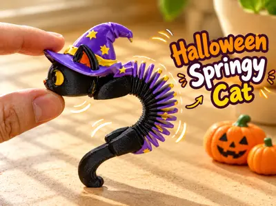 Halloween Springy Cat