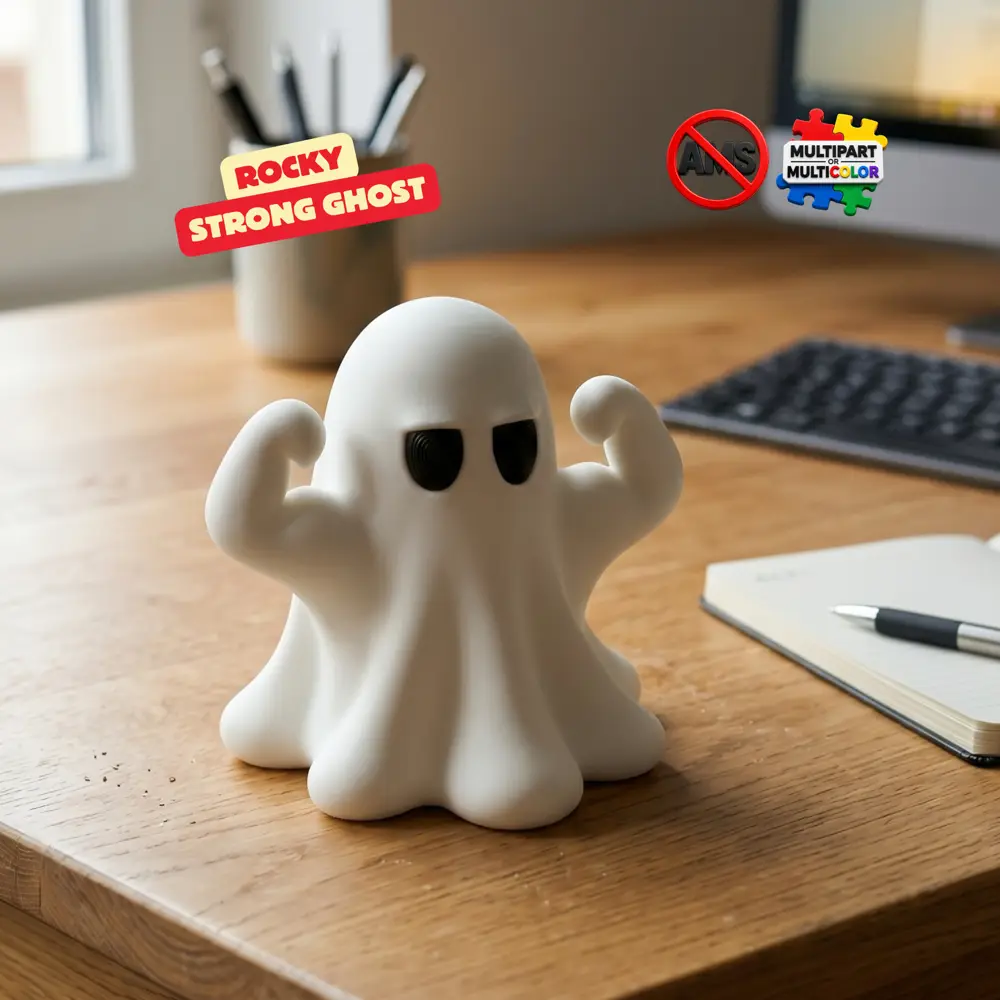 ROCKY - THE STRONG GHOST / HALLOWEEN BUDDY / AUTMN DECOR / STRONG GHOST SCULPTURE / FIGURINE