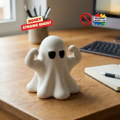 ROCKY - THE STRONG GHOST / HALLOWEEN BUDDY / AUTMN DECOR / STRONG GHOST SCULPTURE / FIGURINE