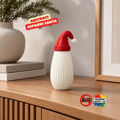 ABSTRACT JAPANDI SANTA / MODERN CHRISTMAS DECOR / HOMEDECOR / DECORATIONS / FESTIVE DECOR