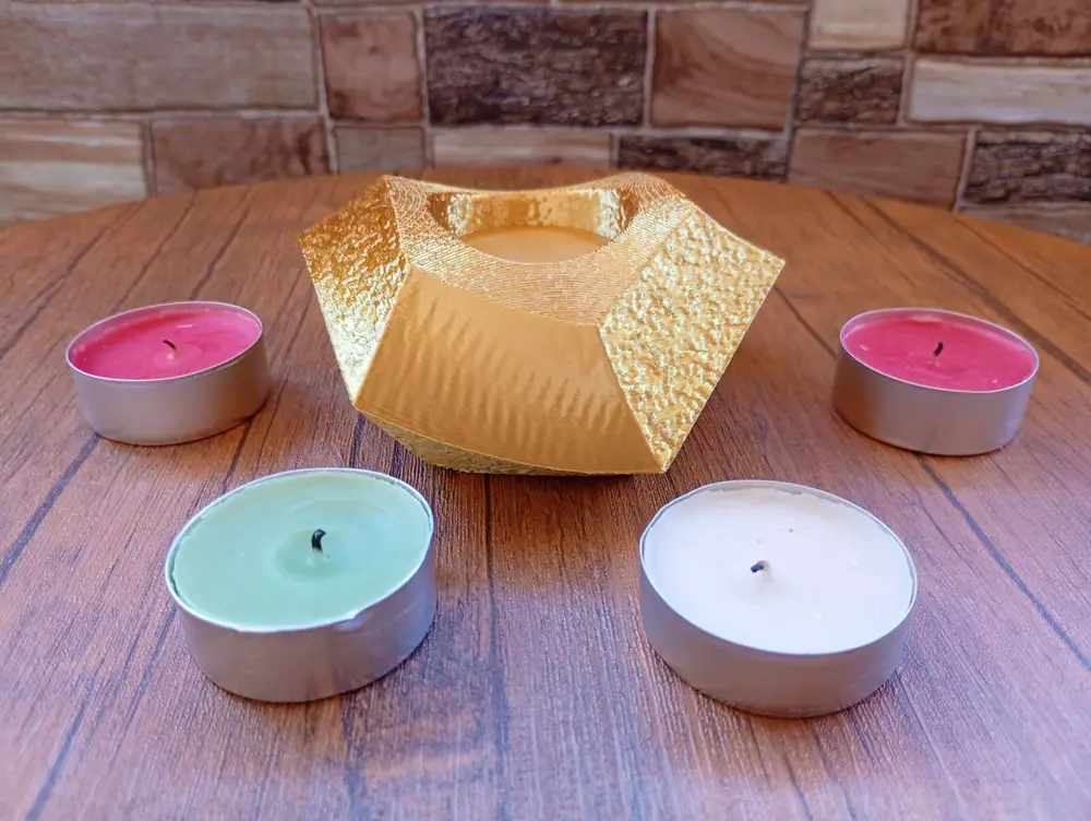 ✨ Elegant Modern Geometric Tea Light Holder