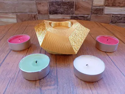 ✨ Elegant Modern Geometric Tea Light Holder