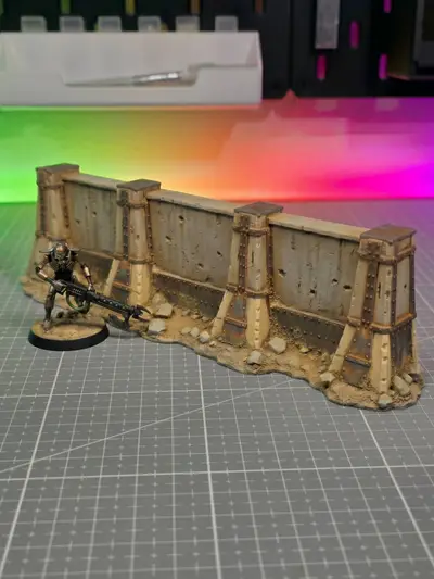 Oriental Armored Wall - Grimdark Wargame Terrain