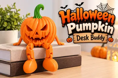 Articulated Halloween Pumpkin Desk Buddy