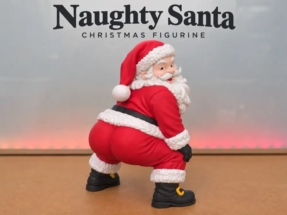 Naughty Santa – Funny Christmas Figurine