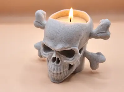Skull Bone Candle Holder