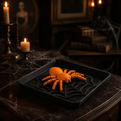 Spider Web Jewelry Tray with Spider