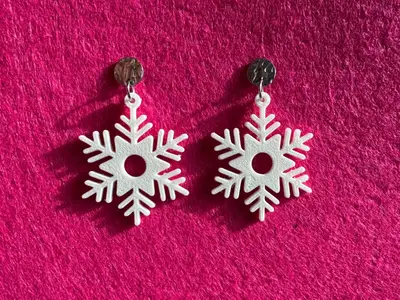 Snowflake earrings - Print in 20 minutes