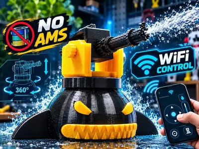 Black Shark Water Gun Turret – WiFi Controlled by Monik Studio