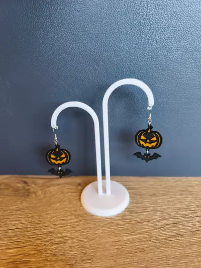 Boucles d'oreilles Citrouille Chauve-souris Halloween