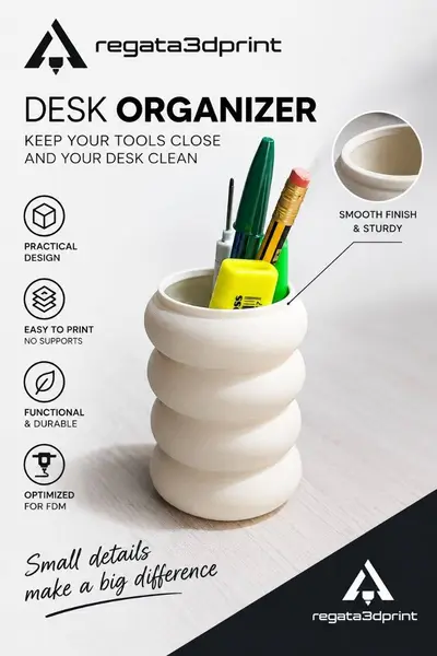 Toroid Ring Pencil Holder | Modern Aesthetic Desk Organizer