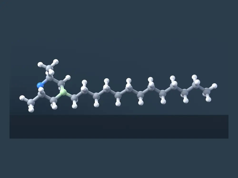 Tridemorph Molecule 3D Model with Engraved Atoms - Chemistry Teaching Aid (CAS 24602-86-6)