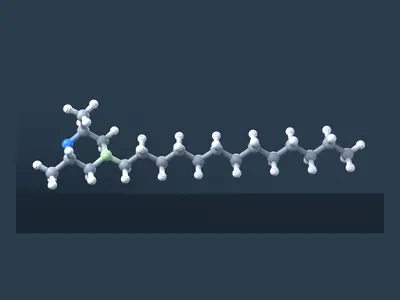 Tridemorph Molecule 3D Model with Engraved Atoms - Chemistry Teaching Aid (CAS 24602-86-6)