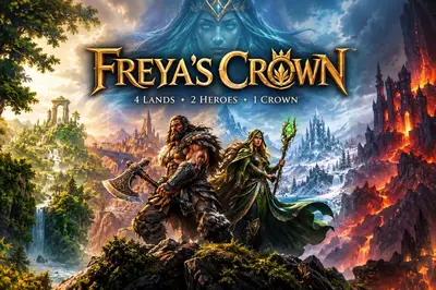 Freya’s Crown: Complete Co-op Board Game (4 Chapters, Multicolor Cards and Minis)