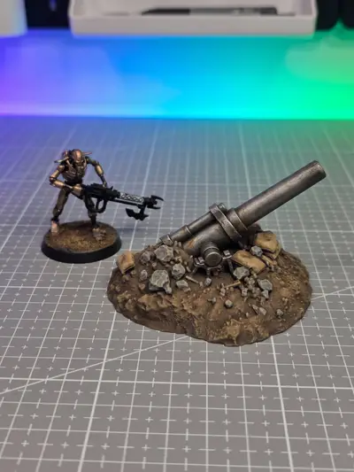 Buried Howitzer - Grimdark Wargame Terrain