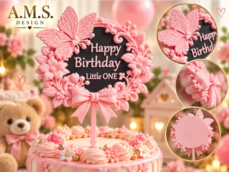 Magical Butterfly Birthday Cake Topper