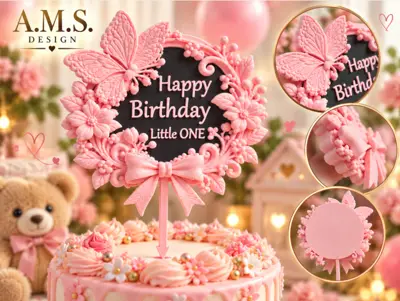Magical Butterfly Birthday Cake Topper