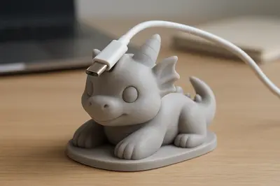 Chibi Dragon Cable Holder
