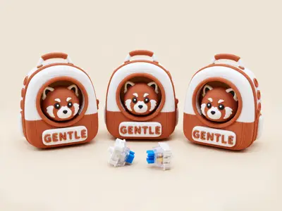 Red Panda Backpack Clicker