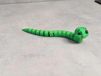 Cute Articulated Snake, 3D Printed Flexi Toy