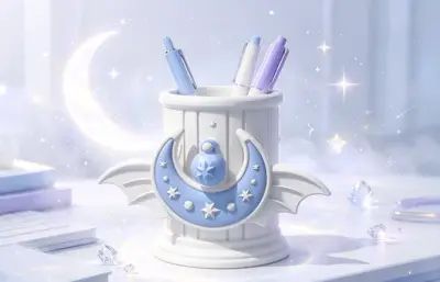 星月翅膀笔筒收纳