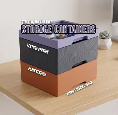 Stackable Storage Bins and Tray