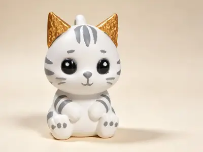 Bugle-Ears Cat Keychain