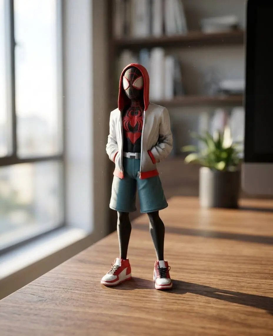 Miles Morales Static Display Figure – Spider-Verse Suit (A1 / P1S / X1C Ready)