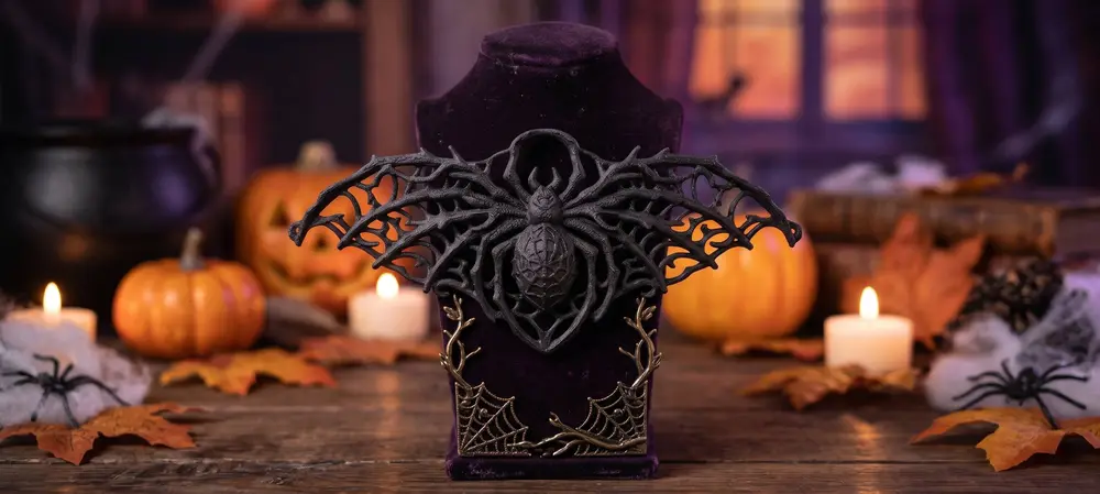 Broche disfraz halloween de araña