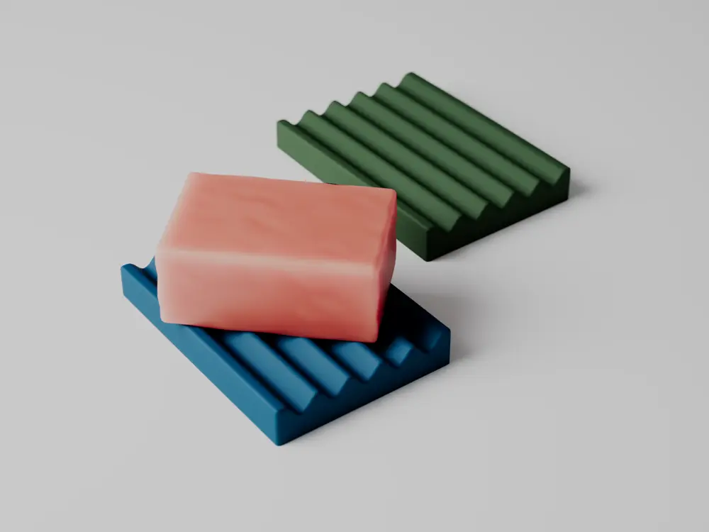 Minimalist Wave Soap Dish | Self-Draining Bathroom Holder