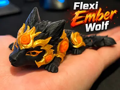 Flexi Ember Wolf – Articulated Fantasy Creature