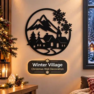 ❄️Winter Village – Christmas Wall Decoration❄️