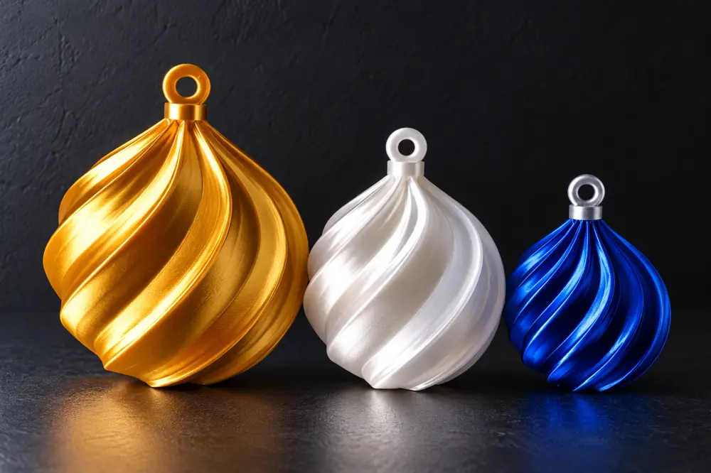 Spiral Christmas Baubles – 3 Sizes