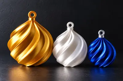 Spiral Christmas Baubles – 3 Sizes